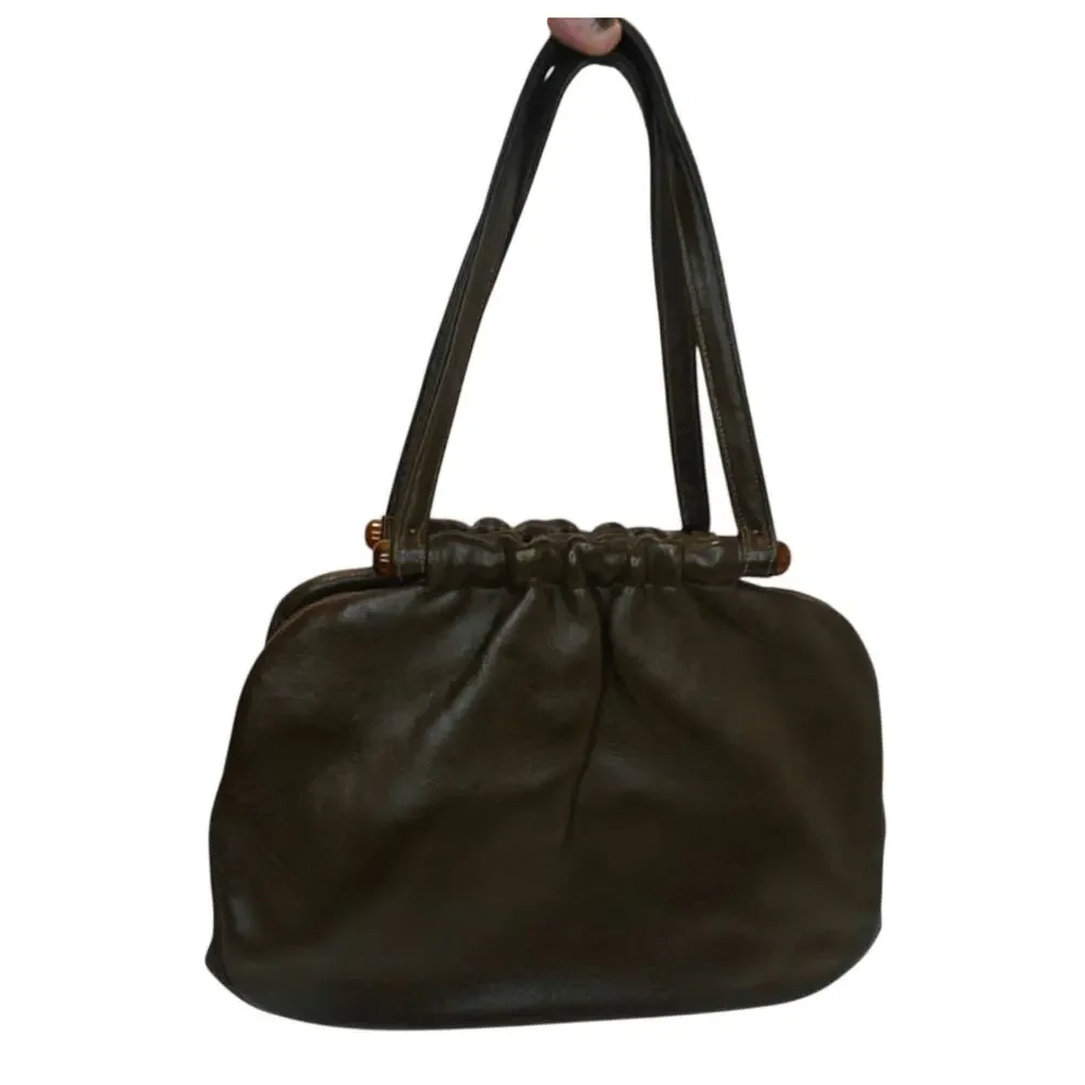 Vintage leather olive Brown bag